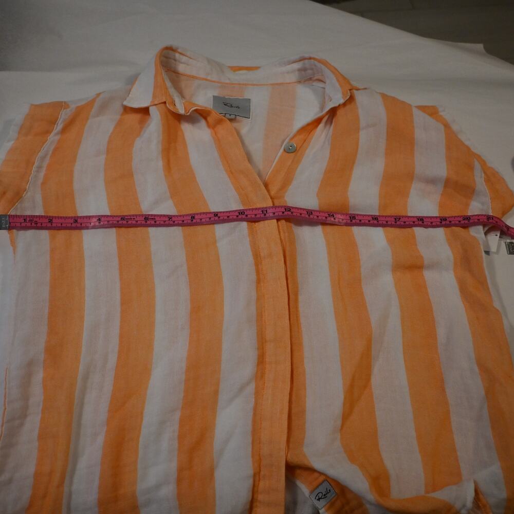 NWOT: Rails Jamie Ortanga Stripe Organic Cotton Shirt - Picture 6 of 11